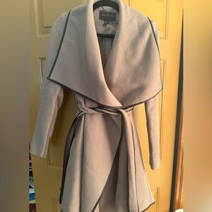 BCBGMaxAzria Soft Beige/Taupe Wrap Coat